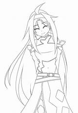 Yuuki Sword Konno Coloring Lineart Pages Anime sketch template