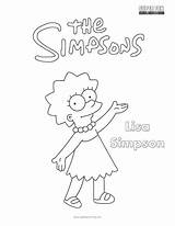Simpson Lisa Pages Coloring Getdrawings Getcolorings sketch template