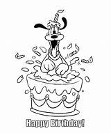 Birthday Coloring Disney Happy Pages Mickey Mouse Printable Color Brother Getdrawings Getcolorings Cards Colorings Drawing Print sketch template