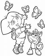 Dora Boots Butterflies Małpka Motylki sketch template
