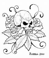 Coloring Pages Skull Tattoo Printable Skulls Roses Punk Rock Tattoos Book Bones Weed Adult Color Print Girls Getcolorings Adults Cool sketch template
