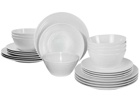 parhoma  piece modern white melamine dinnerware set service