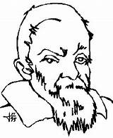 Galileo Galilei Drawing Portraits sketch template