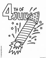 Coloring July Independence Pages Printable 4th Kids Usa Th Drawing Print Fireworks Fourth Color Sheets Rocket Colouring American Easy Children sketch template