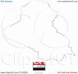 Iraq Outline Flag Map Illustration Clipart Royalty Vector Perera Lal sketch template