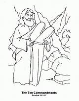 Commandments Moses Coloring Pages Bush Burning Clip Clipart Sinai Bible Obey Ten Obeying Mount Lds Exodus Getdrawings Cliparts Colouring Story sketch template