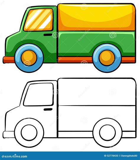 delivery truck stock vector illustration  doodle engine