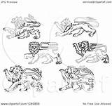 Vector Heraldic Lions Illustration Clipart Royalty Tradition Sm 2021 sketch template