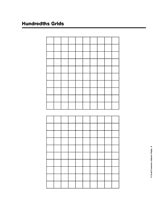 hundredths grids graphic organizer   grade teachervisioncom