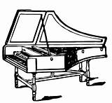 Harpsichord Coloring Pages Color sketch template