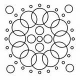 Mandala Coloring Circle Pages Circles Pebble Drawing Mandalas Printable Easy Patterns Geometric Mandela sketch template