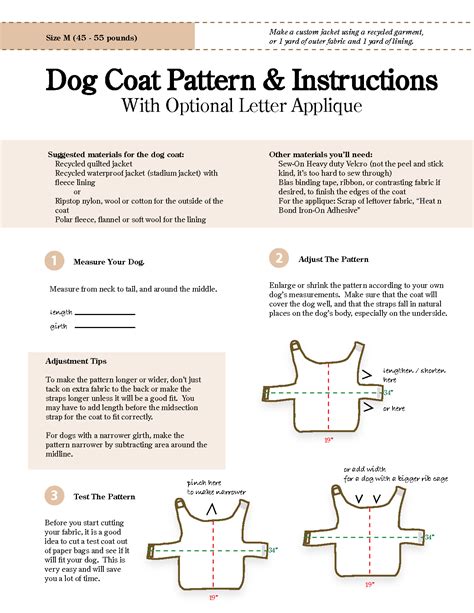 printable sewing patterns  dog clothes
