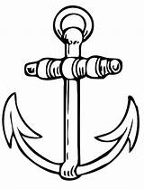 Coloring Pages Anchor Needle Tattoo Drawing Color Getcolorings Getdrawings Easy Anchors sketch template