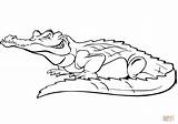 Crocodile Coloring Pages Reptiles Cartoon Kids Printable Supercoloring Drawing sketch template