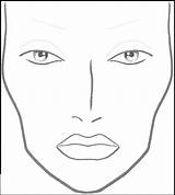 Face Mac Charts Blank Makeup Template Coloring Printable Sketch sketch template