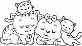 Family Coloring Animal Drawing Pages Clipart Cat Preschoolers Library Clip Getdrawings Popular sketch template