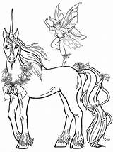 Unicorn Coloring Fairy Pages Magical Scribblefun sketch template