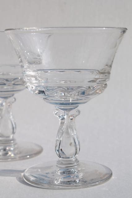 Fostoria Century Champagne Coupes Crystal Clear Glass Vintage