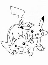 Coloring Raichu Pages Pokemon Pikachu Colouring Color Printable Getcolorings Kids Print Choose Board sketch template