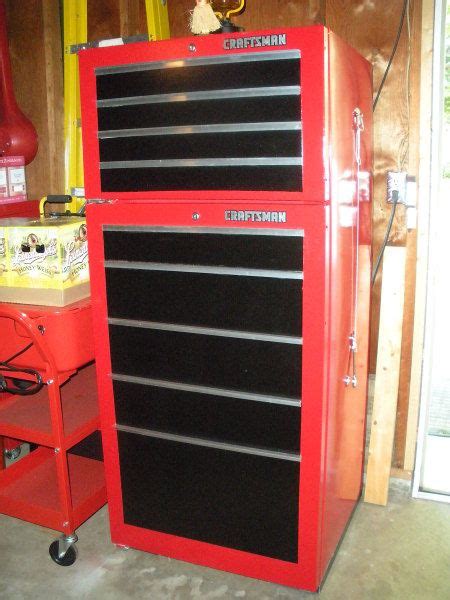 garage fridge made to look like a toolbox i am doing