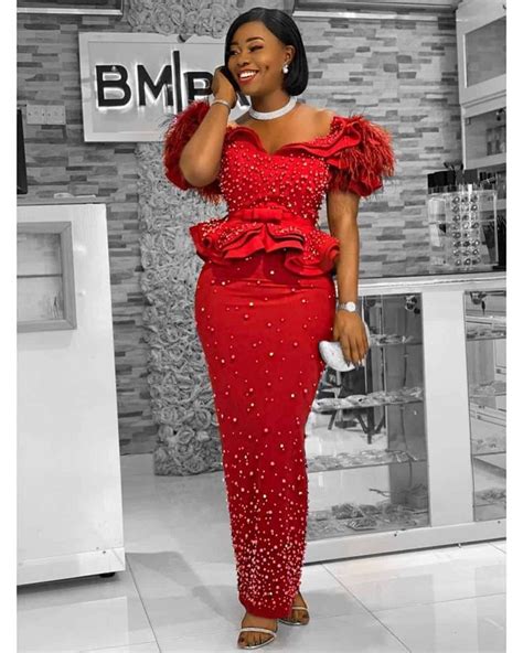 10 Trendy Aso Ebi Styles To Rock To A Wedding Nigerian Lace Styles