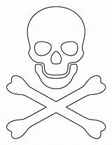 Crossbones Template Printable Hat Pirate Pattern Skull Outline Halloween Stencils Crafts Patterns Templates Patternuniverse Stencil Use Kids Piraten Coloring Theme sketch template