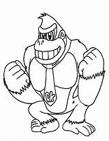 Donkey Kong Mario sketch template