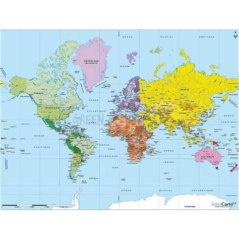 carte du monde geographie voyages cartes