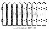 Fence Wooden Vector Coloring Pages Stock Colouring Neighbor Shutterstock Template sketch template
