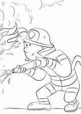 Pompieri Stampare Cartoni Pompiere Spruzza Animati sketch template