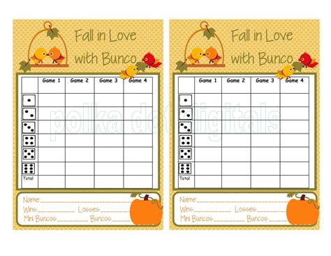 buy     complete set fall  love  bunco score
