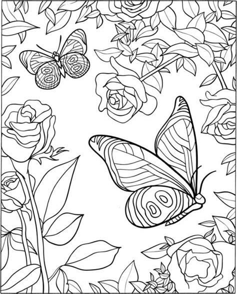 printable butterfly coloring pages  adults ab