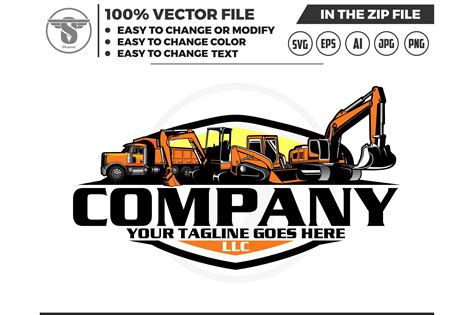 heavy equipment vehicle logo graphic  sllametdesigns creative fabrica
