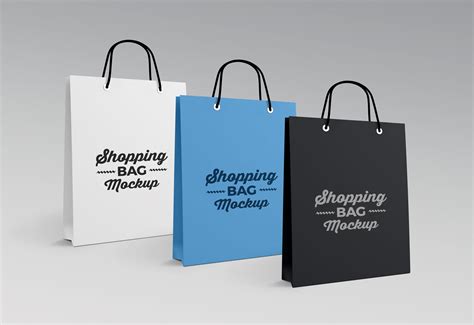 high quality paper shopping bag mockup psd