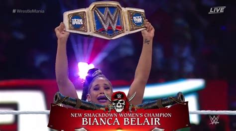 bianca belair becomes new smackdown women s champion at wrestlemania 37