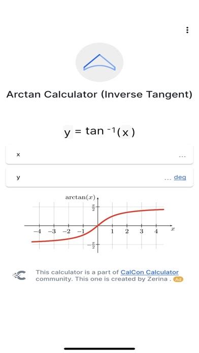 arctan calculator apps apps