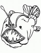Angler Colorear Abysses Peces Pesci Abissali Poissons Pesce Demonio Dez Pez Zum Clipartmag Anglerfish Animali Printmania Coloringhome sketch template