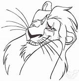 Scar Lion King Coloring Drawing Pages Simba Disney Colouring Getdrawings sketch template