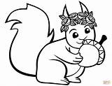 Squirrel Acorn Ecureuil Gland Mignon Scoiattoli Squirrels Gratuit Stampare Scaricare Imprimé Kolorowanka Wiewiorka Printables Atuttodonna Chipmunks Drukuj sketch template