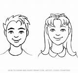 Human Face Drawing Outline Draw Faces Drawings Coloring Pages Paint Kids Template Sketch Pencil Color Character Work Shading Tutorial Paintingvalley sketch template