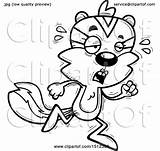 Tired Chipmunk Running Illustration Female Royalty Clipart Cory Thoman Vector 2021 sketch template
