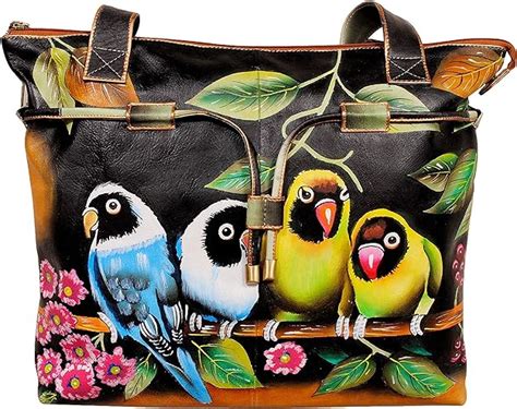 niarvi womens exotic parrot hand painted handbag multi handbags amazoncom