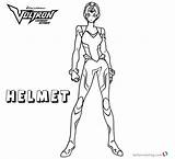 Voltron Coloring Allura Pages Helmet Printable Kids sketch template