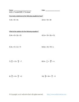 math  grade solving linear equations   variable  timothy unkert