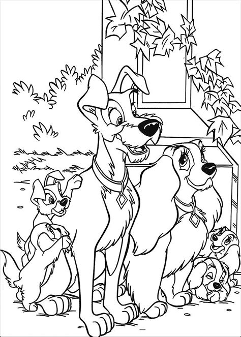 lady   tramp cats coloring pages