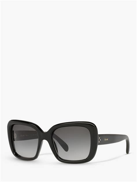 celine cl40162i women s rectangular sunglasses black grey gradient at