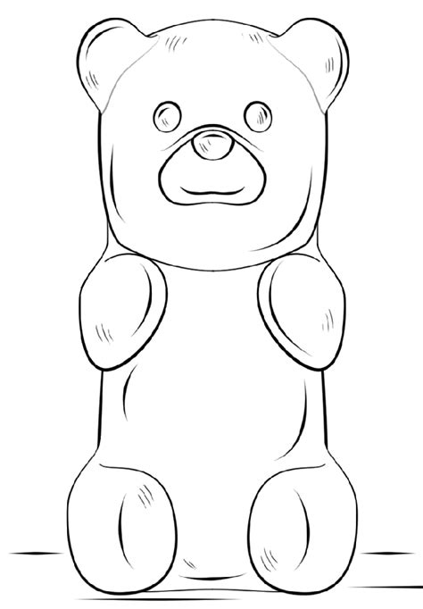 gummy bear coloring page educative printable bear coloring pages