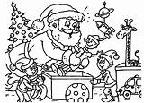 Santa Coloring Pages North Pole Kids sketch template