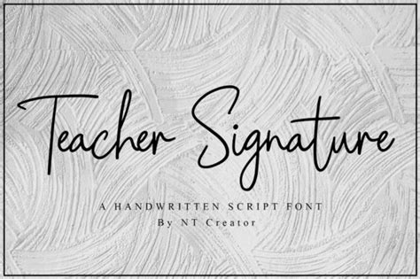 teacher signature font  najmustsaqibcreator creative fabrica