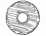 Coloring Donut Pages Doughnut Popular sketch template